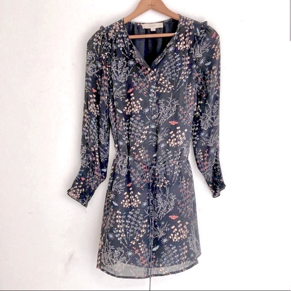 Loft Petite Floral Mini Dress